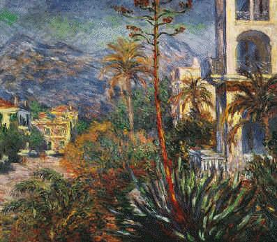 Claude Monet Village with Mountains and Agave Plant oil painting image